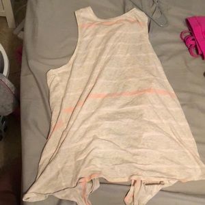 Grey and pink lulu lemon tank top
